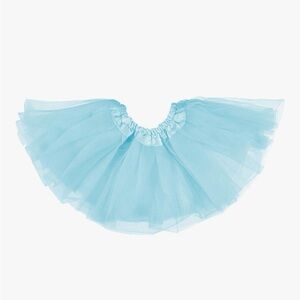 NWOT Dancina girls age 8-13 sky blue three layer tulle skirt